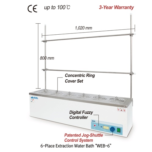 Bể ổn nhiệt dùng cho ứng dụng chiết xuất 8 vị trí WEB-8 230V DH.WEB01008 1