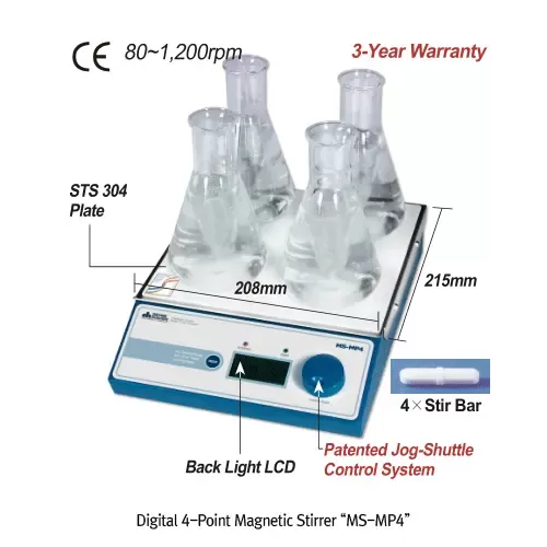 Máy khuấy từ đa điểm kỹ thuật số MS-MP4 DH.WMS03036 0