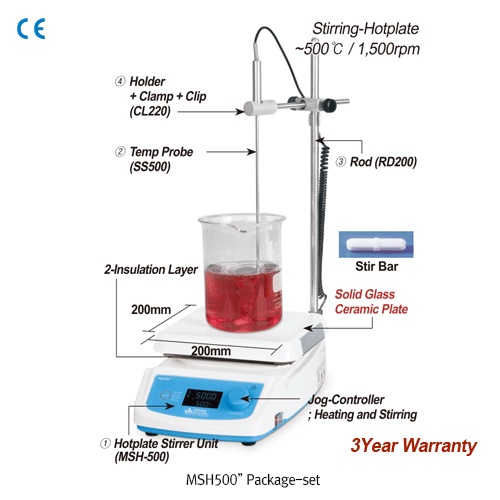 Máy khuấy từ gia nhiệt, nhiệt độ cao 500℃ “MaXtirTM MSH500” DH.WMH00500 3